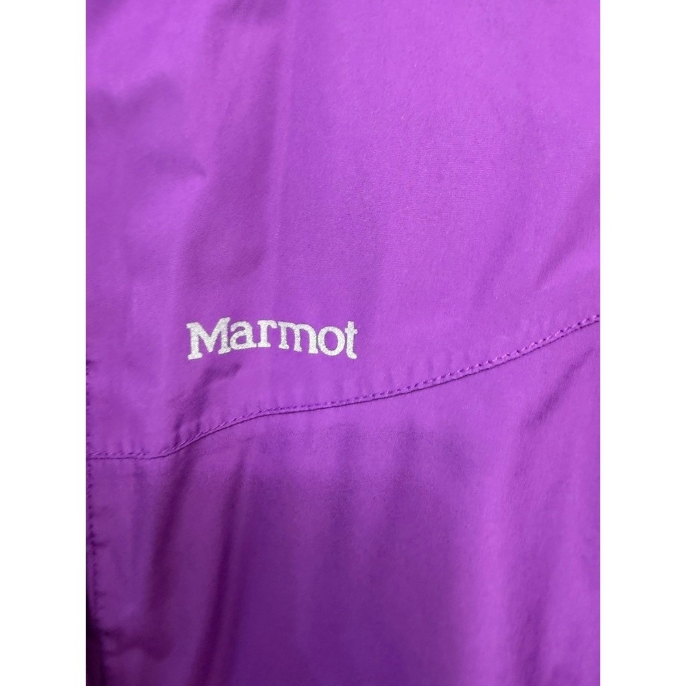 Marmot Girls Large Purple Hooded Rain Jacket J45960 Waterproof Outdoor - Picture 4 of 10
